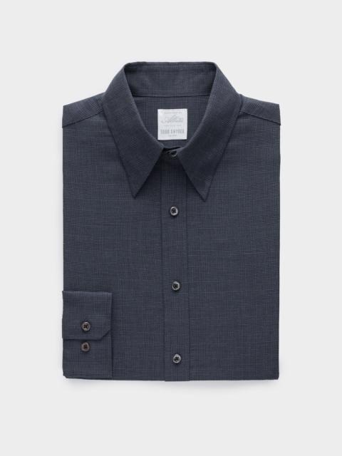 TODD SNYDER Italian Featherweight Flannel Long Point Collar Dress Shirt