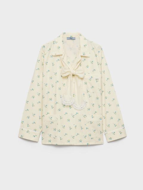 Prada Bouquet print old canvas shirt