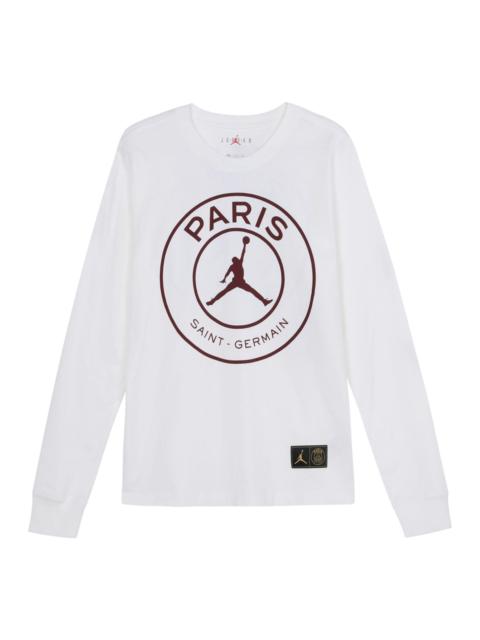 Jordan Air Jordan Paris Saint-Germain Printing Logo Long Sleeves White CK9782-100