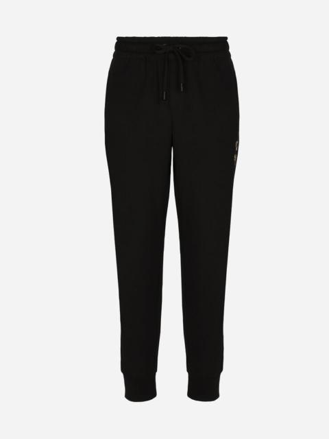 Dolce & Gabbana Jersey jogging pants with embroidery