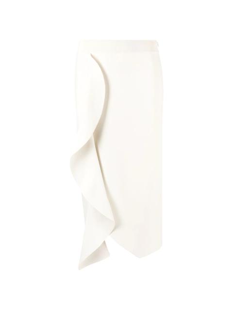 Alexander McQueen draped high-waisted pencil skirt