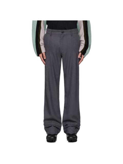 Kiko Kostadinov Gray Jacklight Trousers