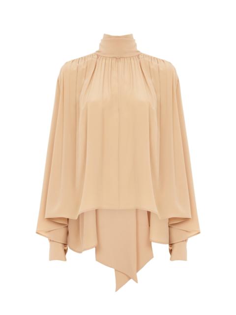Chloé BOXY LAVALLIÈRE BLOUSE IN SILK GEORGETTE