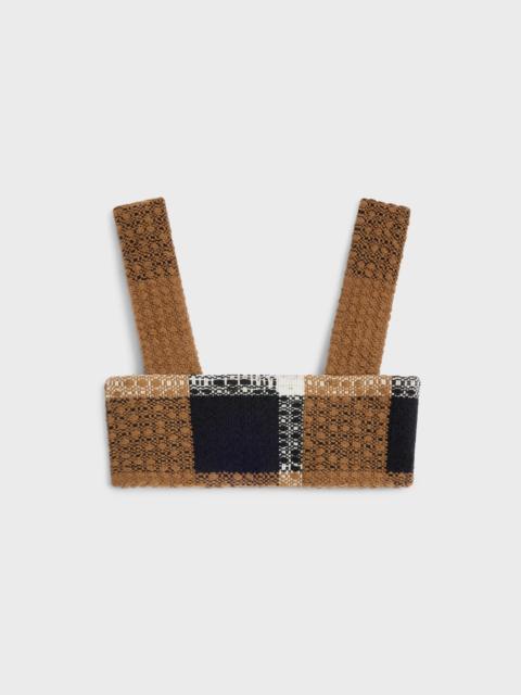 CELINE top IN tartan mohair jacquard