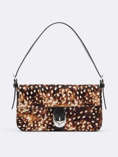 STAUD Animal-printed calf hair shoulder bag