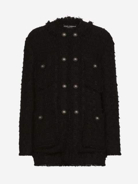 Dolce & Gabbana Single-breasted rush-stitch jacket