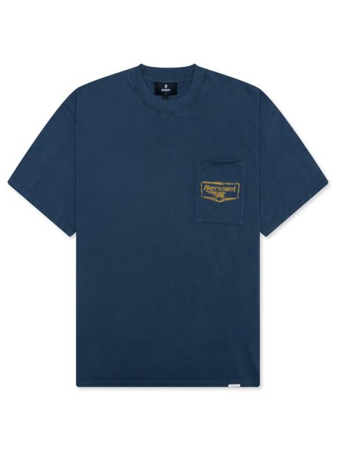 REPRESENT NOTHING FASTER T-SHIRT - INDIGO