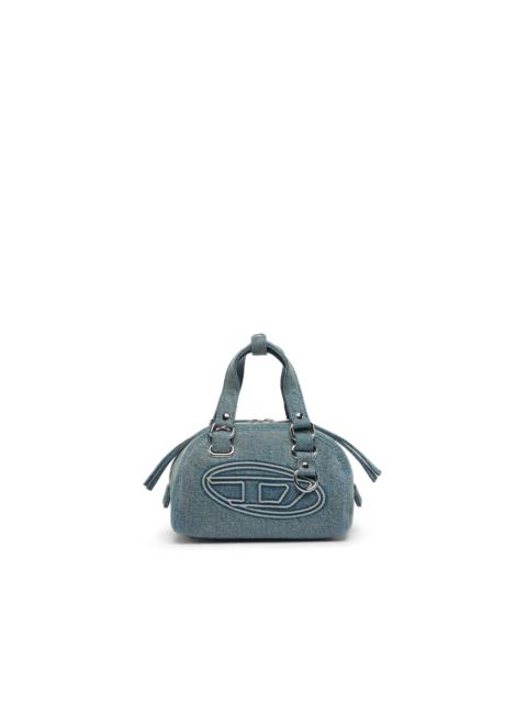 Diesel 1DR DOME-SMALL BOWLING BAG IN DENIM WITH OVAL D LOGO