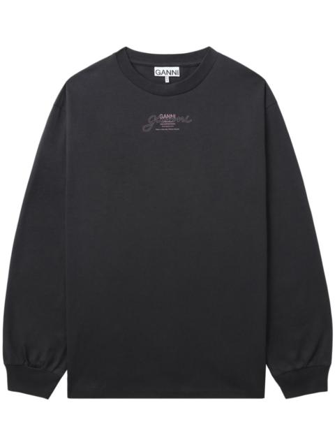 GANNI logo-print sweatshirt