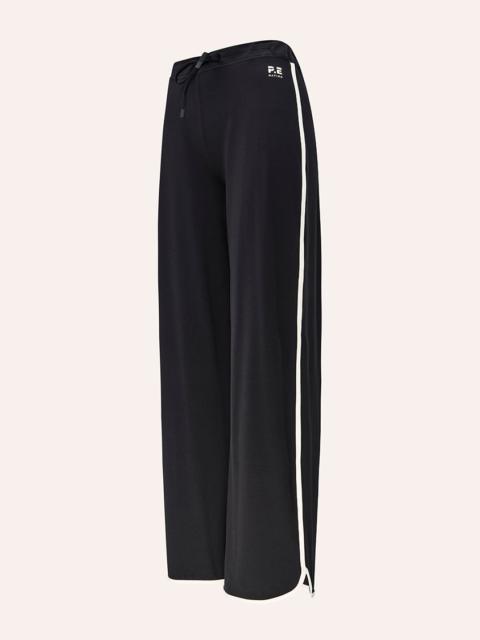 P.E NATION HALF TIME WIDE LEG LEGGING IN BLACK & WHISPER WHITE