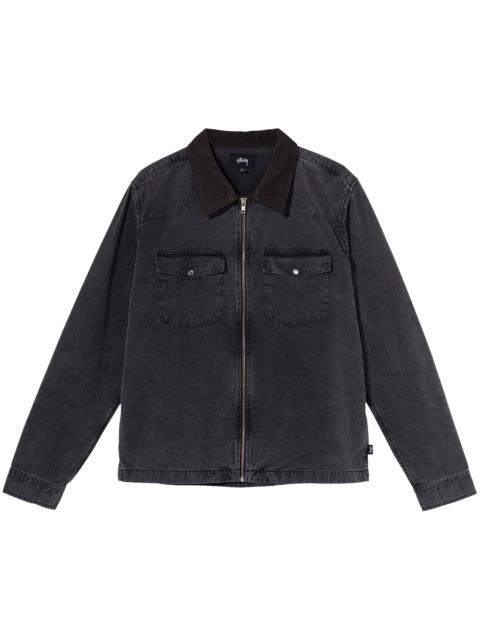 Stussy Washed Canvas Work Shirt 'Black'