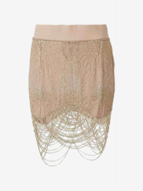 THE ATTICO bead-embellished Petite Chandelier mini skirt