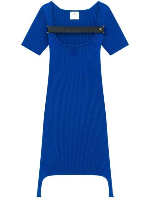 courrèges maille racer bretelles short dress