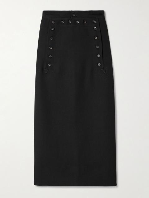 BODE Wool-twill maxi skirt Black