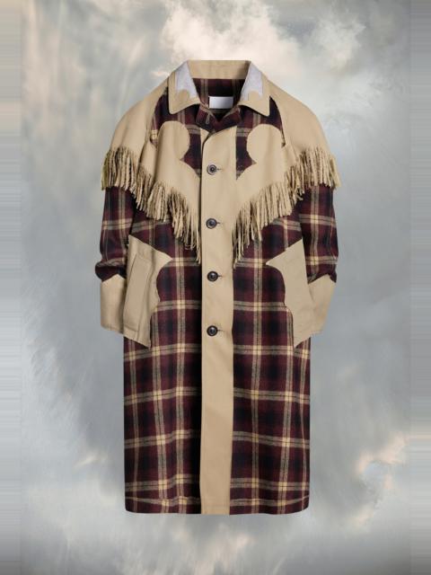 Fringe trench coat