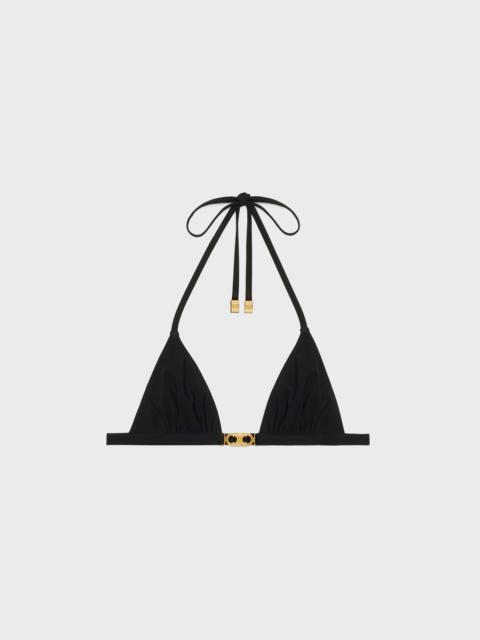 CELINE TRIOMPHE MATTE JERSEY TRIANGLE BRA TOP