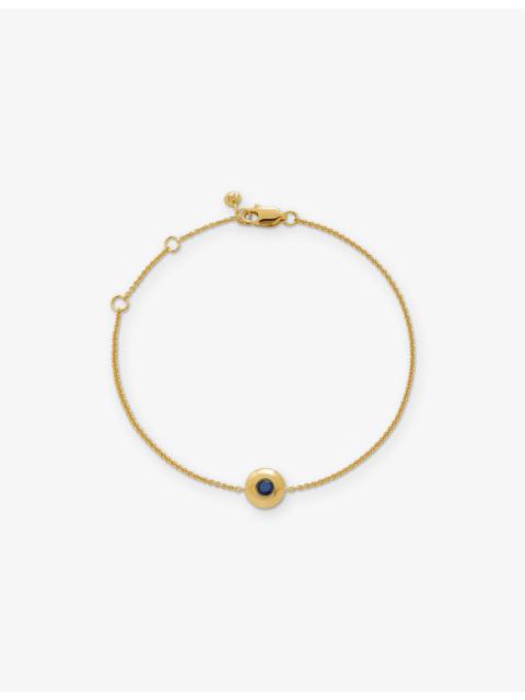 MONICA VINADER September Birthstone 18ct Gold Vermeil-Plated Sterling Silver and Sapphire Bracelet