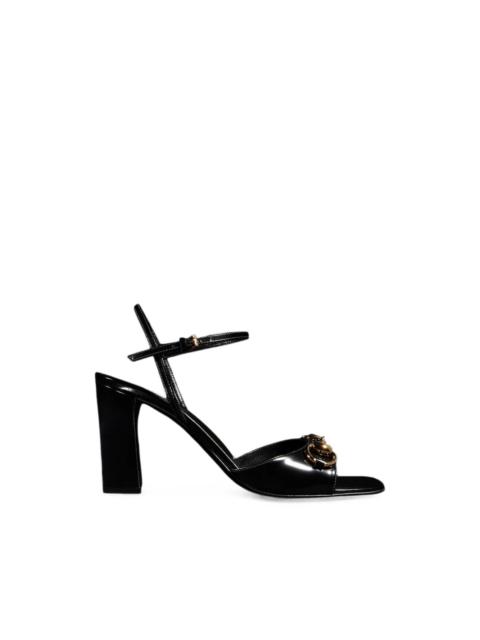 GUCCI Horsebit ankle-strap sandals