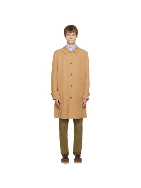 BOSS Tan Spread Collar Coat