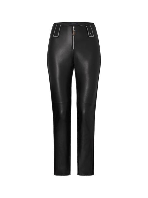 Louis Vuitton Couture Leather Leggings with Exposed Zipper