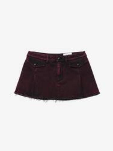 Alexander McQueen Overdyed Denim Mini Skirt