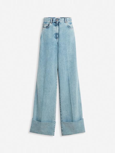 Lanvin WIDE-LEG CUFFED DENIM PANTS