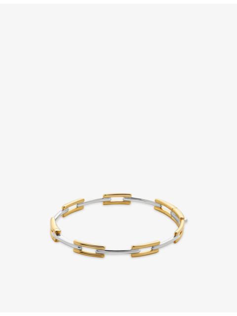 MONICA VINADER GP Signature Link 18ct Yellow Gold Vermeil Slim Bangle
