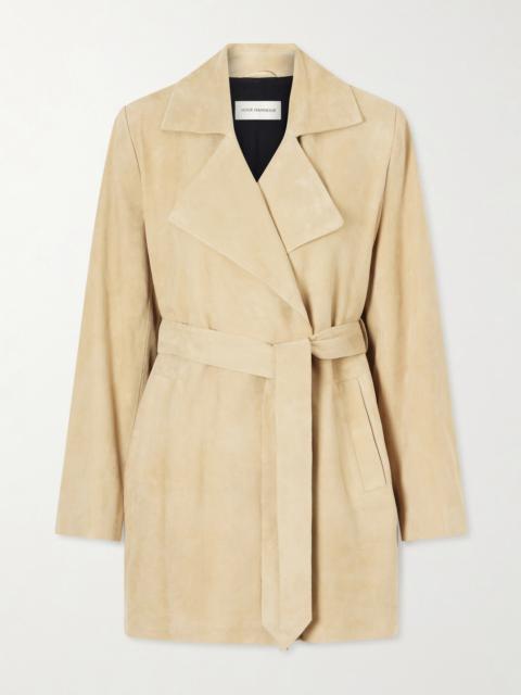 NOUR HAMMOUR Kerry Belted Suede Jacket