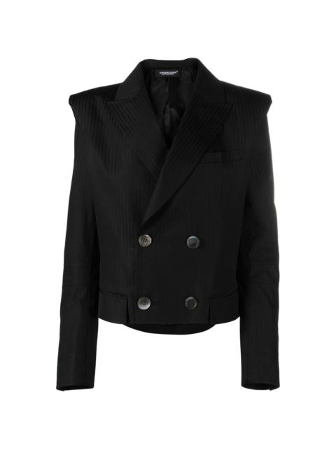 UNDERCOVER double-breasted cropped blazer