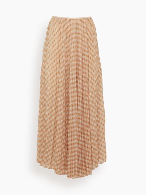 forte_forte Diamond Jersey Plisse Skirt in Alba