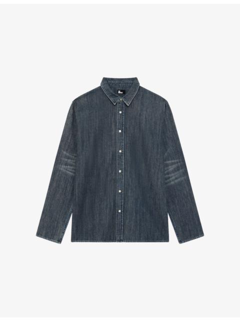 The Kooples Long-Sleeved Washed Denim Shirt