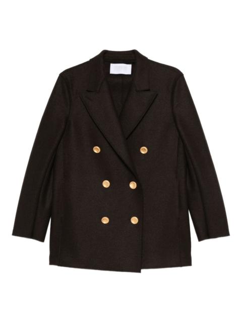 Harris Wharf London double-breasted buttoned coat