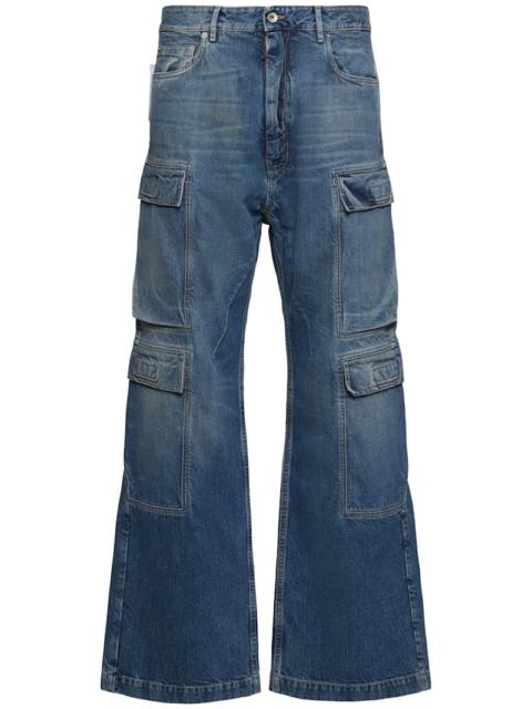 Double cargo denim jeans