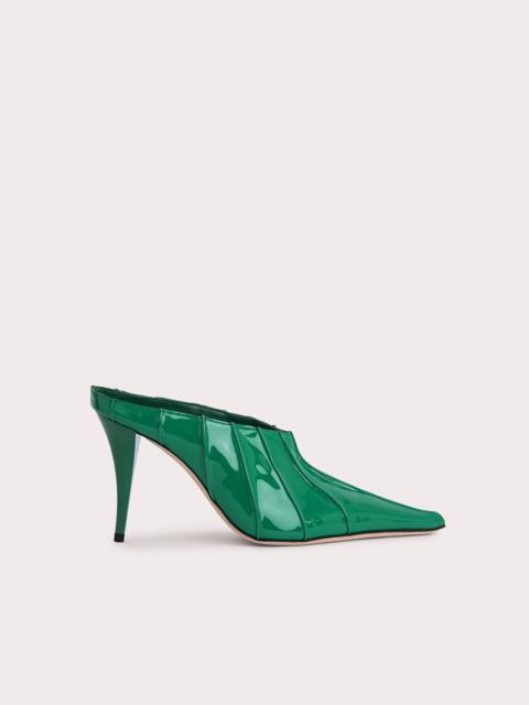 BY FAR Trish Clover Green Patent Leather