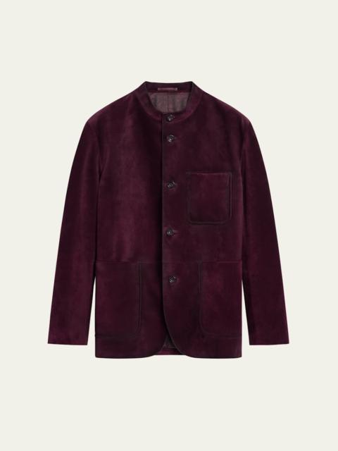 Berluti Men's Suede Patina Chore Jacket