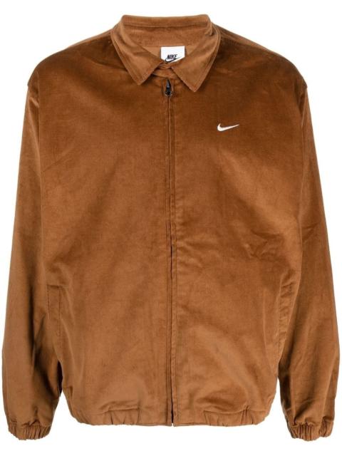 Nike logo-embroidered corduroy Harrington jacket