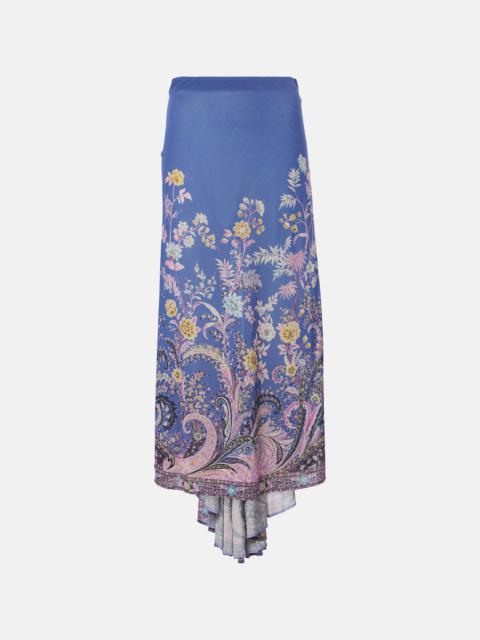 Etro Printed asymmetric maxi skirt