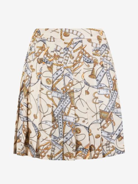 Moschino graphic-pattern midi skirt