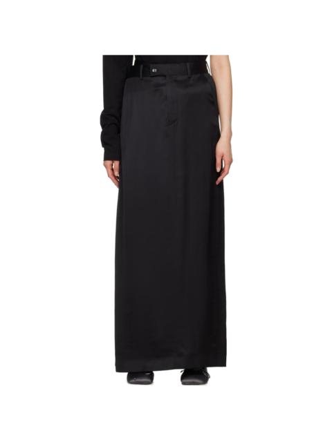 Black Wrap Maxi Skirt