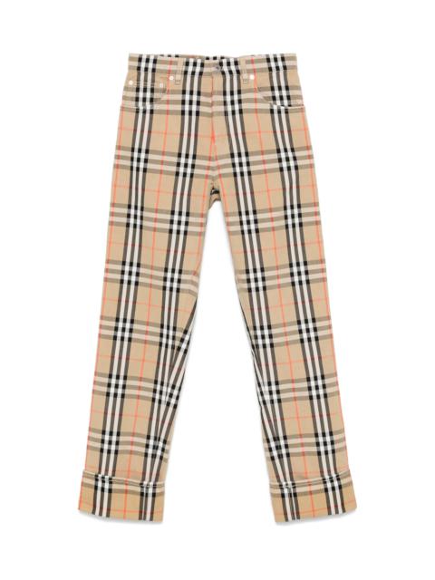 Burberry BURBERRY CHECK-PRINT TROUSERS