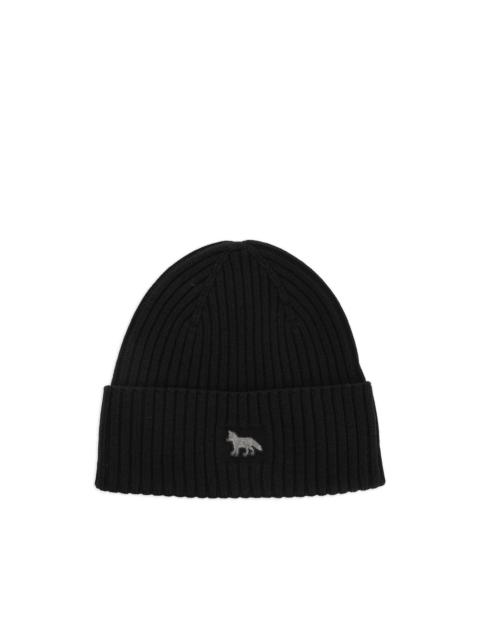 Maison Kitsuné Baby Fox ribbed beanie hat