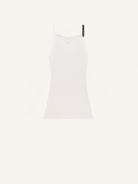courrèges NECKLINE RIB KNIT DRESS