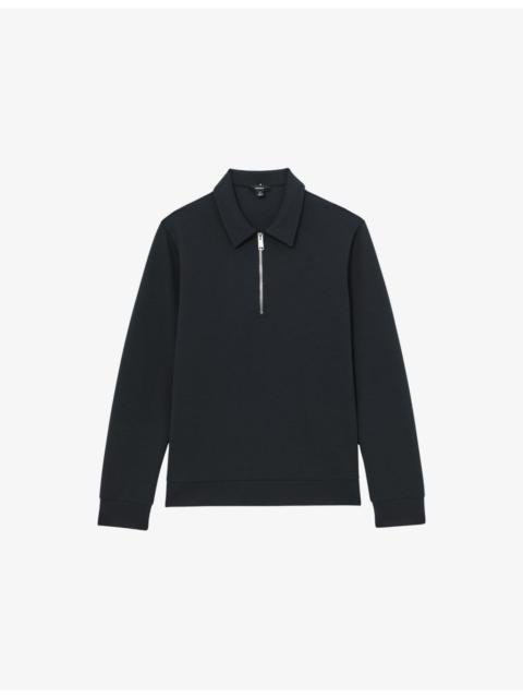 REISS Prince Half-Zip Stretch-Jersey Polo
