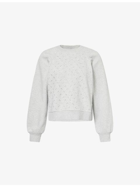 PAIGE Tricia Crystal-Embellished Cotton Sweatshirt