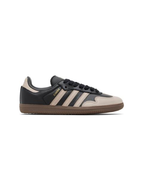 adidas Originals Black & Taupe Samba OG Sneakers