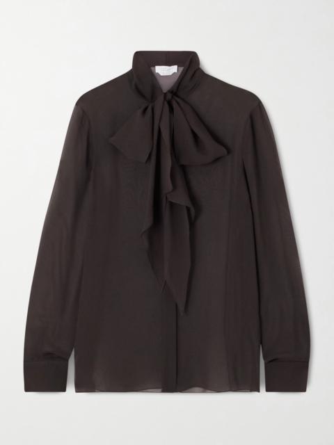 GABRIELA HEARST Shildon Pussy-bow Silk-georgette Blouse