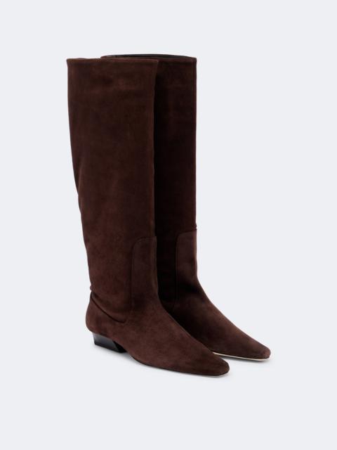STAUD Wally suede knee-high boots