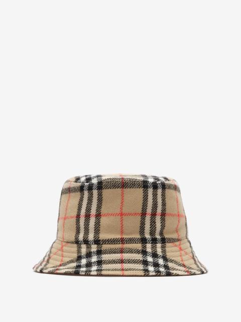 Burberry Reversible Check Wool Bucket Hat