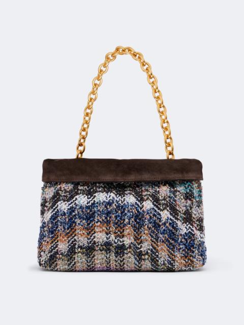 Missoni Suede-lined knitted shoulder bag