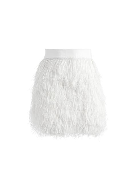 Alice + Olivia CINA FEATHER MINI SKIRT